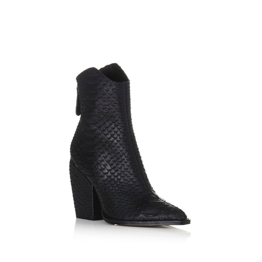 Alias Mae boots West Bootie in Black Snake Print Leather 6.5 37
